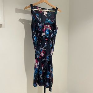 Express navy floral sun dress